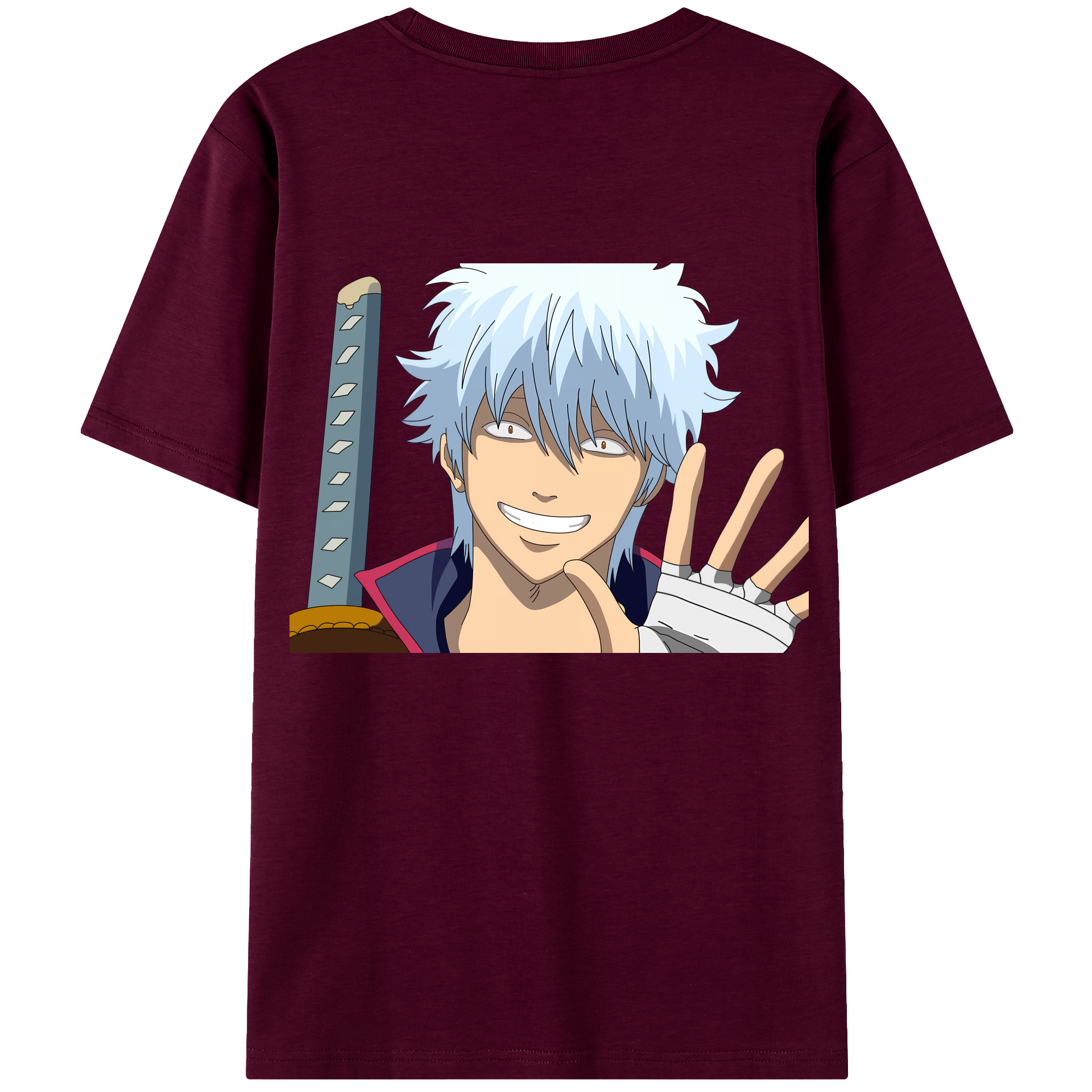 （画像用） ぎんたま 坂田銀時（さかたぎんとき） 神楽 志村新八（しむら しんぱち） GINTAMA Sakata Gintoki Kagura Shimura Shinpachi レディース半袖Tシャツ(バックプリント)
